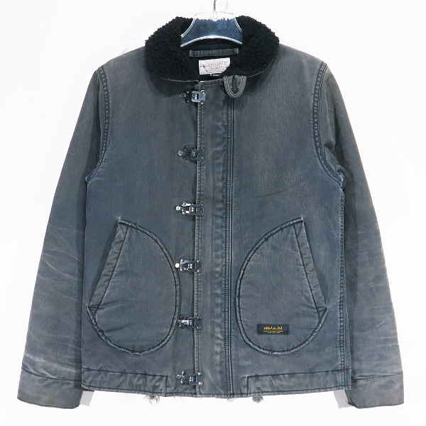 NEIGHBORHOOD ネイバーフッド 13AW N-1D/C-JKT 132NYNH-JKM01 フック デッキ ジャケット ブラック アウター N1 ボア サイズS febk拍卖