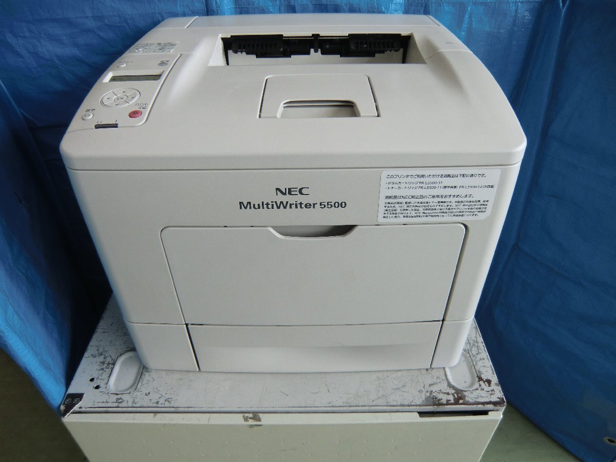 ◆中古レーザープリンタ【NEC MultiWriter5500】残量不明トナー 自動両面印刷対応 (印字枚数67,089枚) ◆拍卖