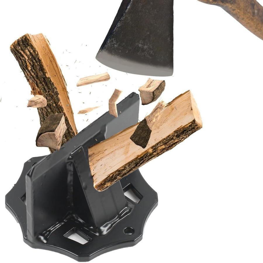 薪割り クサビ 両断クサビ 手動 ミニ 置き型 薪割り台 コンパクト 持ち運び 便利 焚き火 薪ストーブ キャンプ 薪割り機 薪割り器 安全拍卖