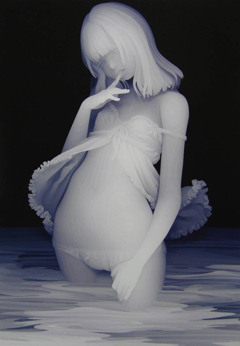 高松和樹、「子供ジャ無イカラ」、希少画集・額装画、日本製・新品額縁にて額装致します、状態良好、日本人画家、美人拍卖
