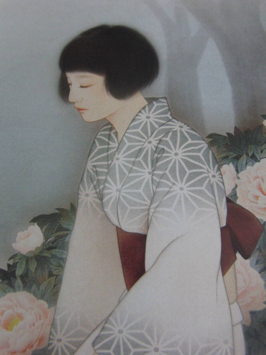 松浦シオリ、「朝霧」、希少画集・額装画、日本製・新品額縁にて額装致します、状態良好、日本人画家、美人拍卖