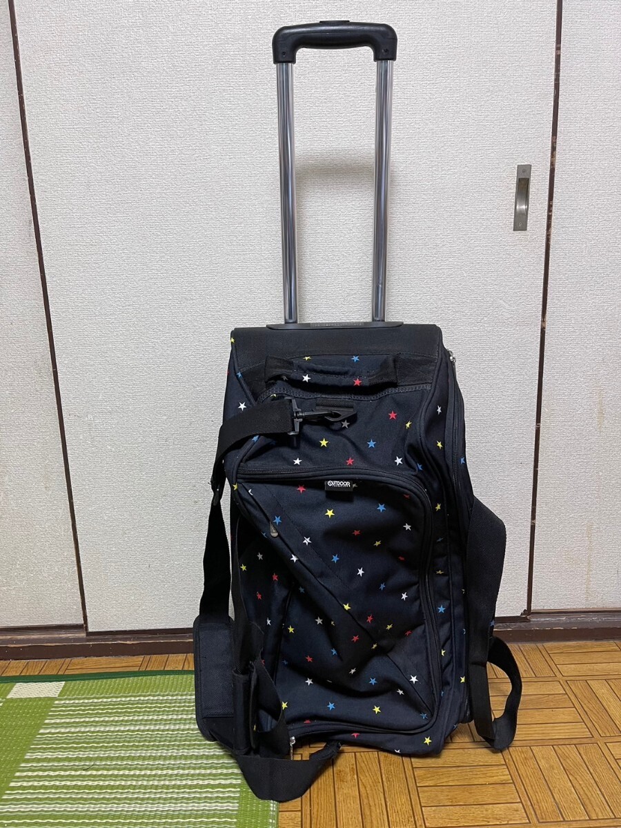 【2WAY】OUTDOOR PRODUCTS STAR CARRY BAG + BOSTON BAG キャリーバッグ ボストンバッグ 鞄 かばん BLACK ブラック拍卖