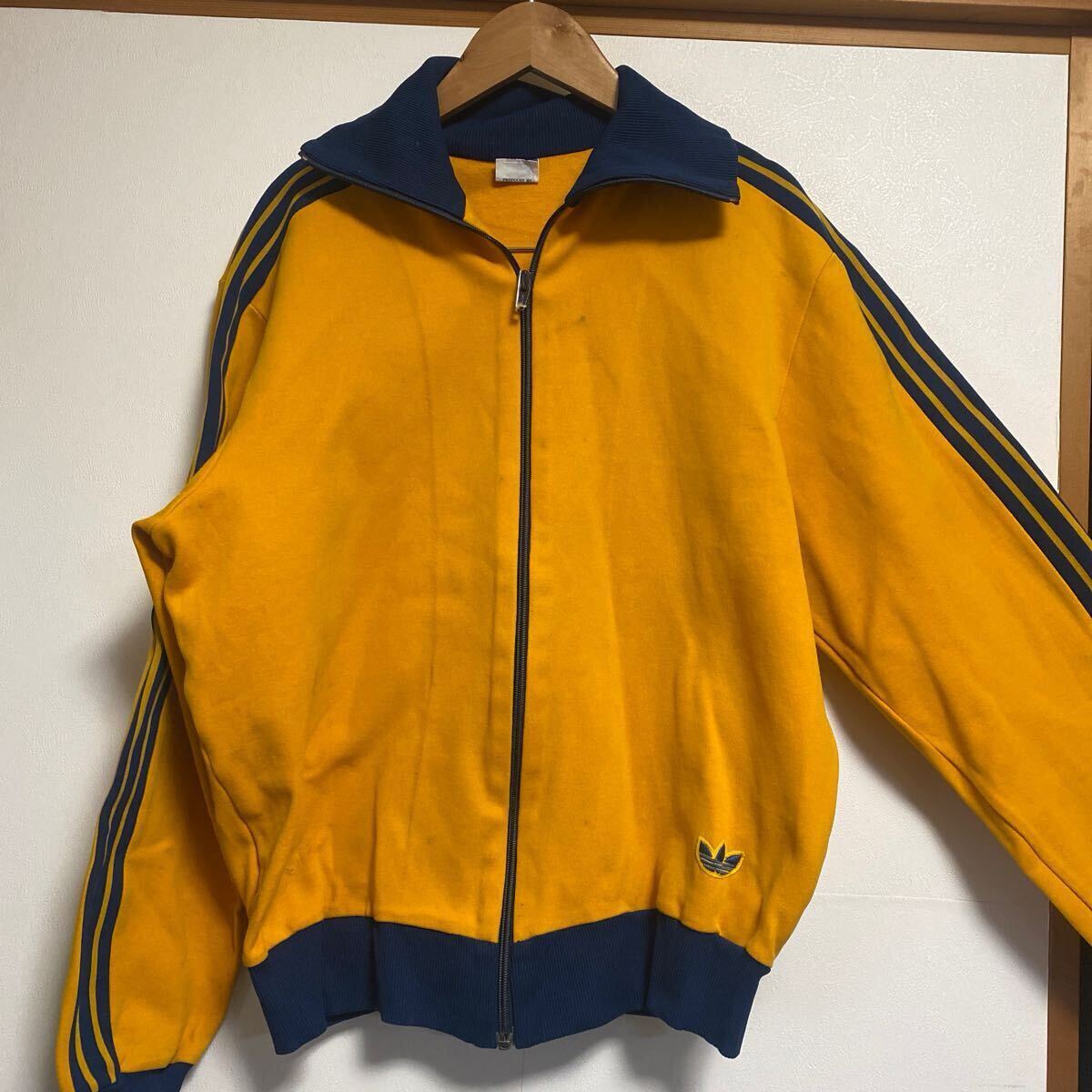 adidas アディダス ヴィンテージ ジャージ 西ドイツ紺オレンジ拍卖