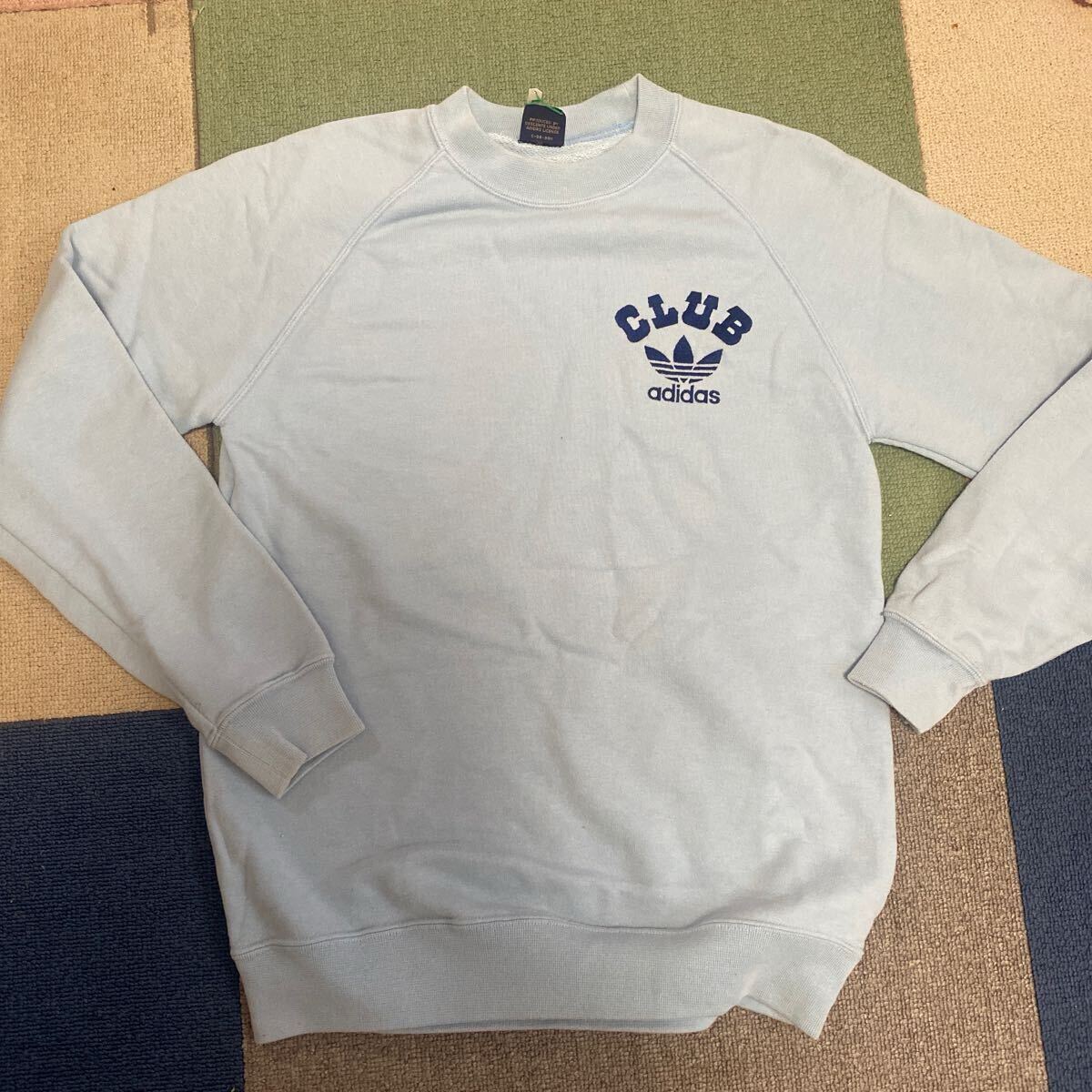 CLUB adidas 水色 トレーナー スウェット ビンテージ M拍卖