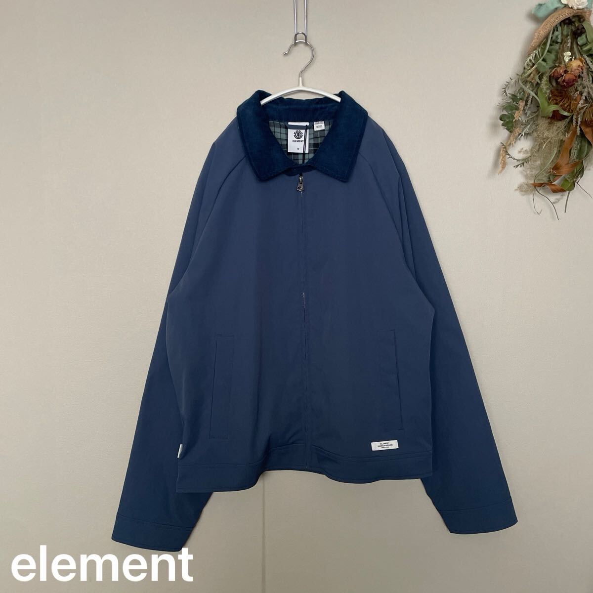 element アウター コーチジャケット スイングトップブルゾン ネイビー エレメント スケボー 上着 ナイロン Mサイズ 未使用拍卖