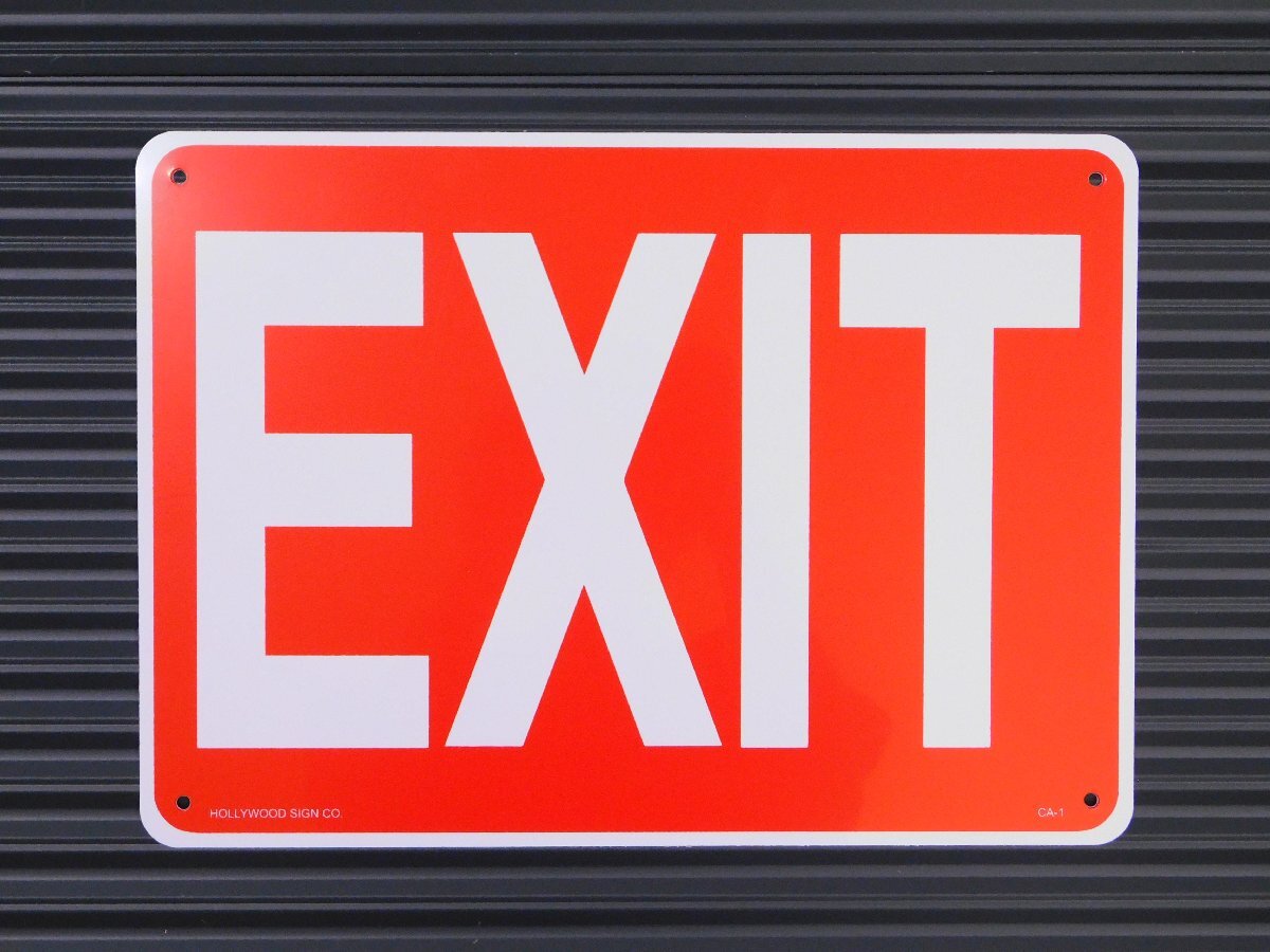 サインプレート CA-1 《EXIT・出口》 ガレージ 看板 アメリカ サインボード拍卖