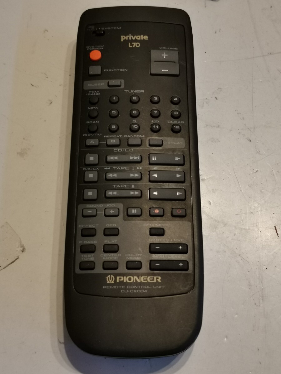 PIONEER CU-CX004 コンポ? リモコン 中古 クリック 送料無料!! 拍卖