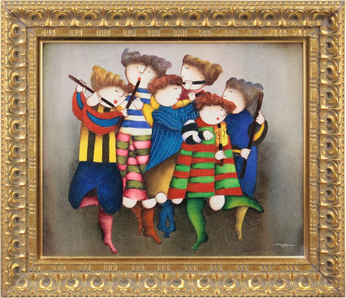 ジェイ・ロイバル 「音楽隊」 油絵・油彩画 絵画 - 北海道画廊拍卖