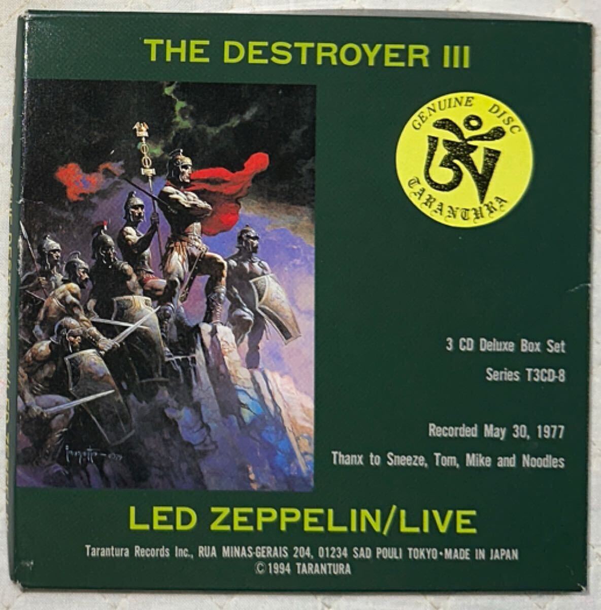 3CD!LED ZEPPELIN / レッド・ツェッペリン / THE DESTROYER Ⅲ / LANDOVER MAY 30, 1977 /TARANTURA拍卖