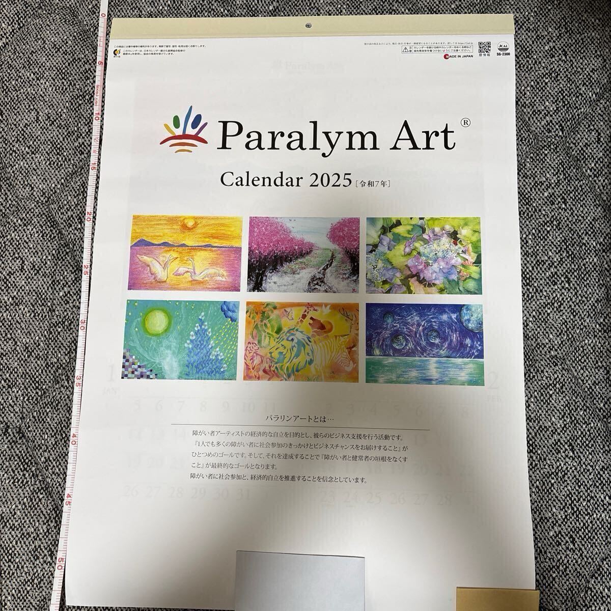 壁紙カレンダー2025 パラリンアート拍卖