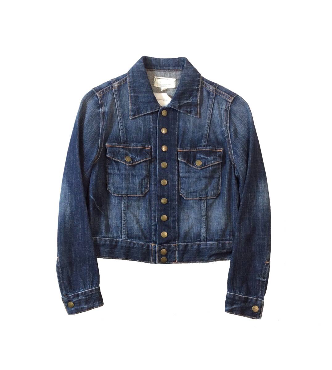 CURRENT ELLIOTT カレントエリオット USA製 デニム ジャケット Gジャン トラッカージャケット インディゴ アメリカ製 レディース 0 (ma)拍卖