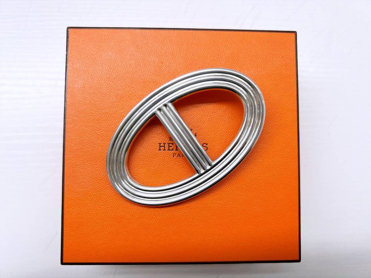 レア 美品 HERMES エルメス ファランドール Ag925 ブローチ シルバー シェーヌダンクル アクセサリー拍卖