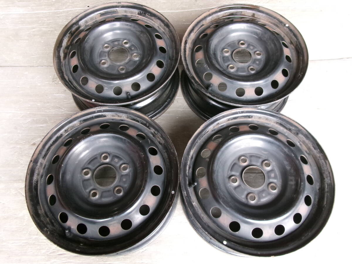 【トヨタ】アイシス 純正スチールホイール 15x6J 5-114.3 +50 ハブ60☆4本セット 50204-10 検)ノア ヴォクシー拍卖