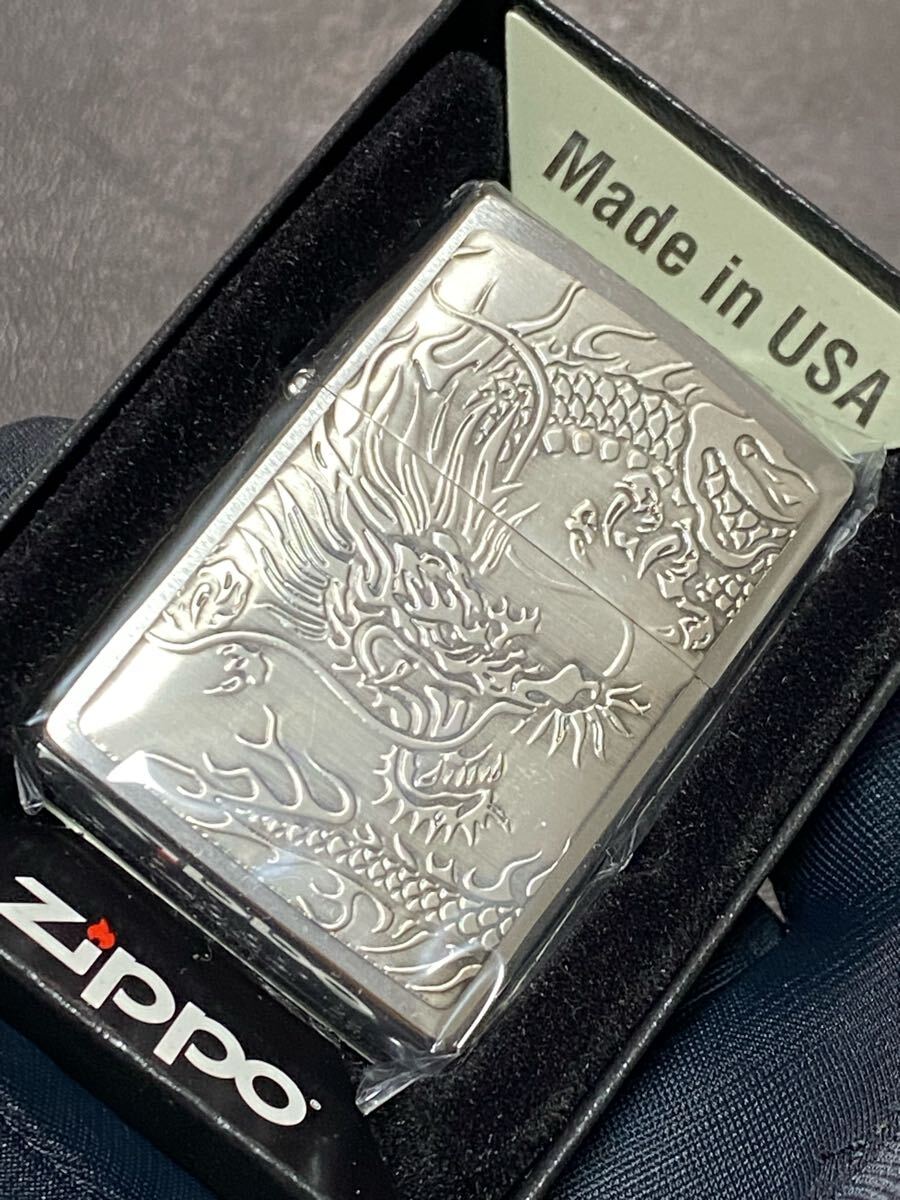 zippo 龍 ドラゴン プレート 希少モデル 2022年製 ケース 保証書付き拍卖