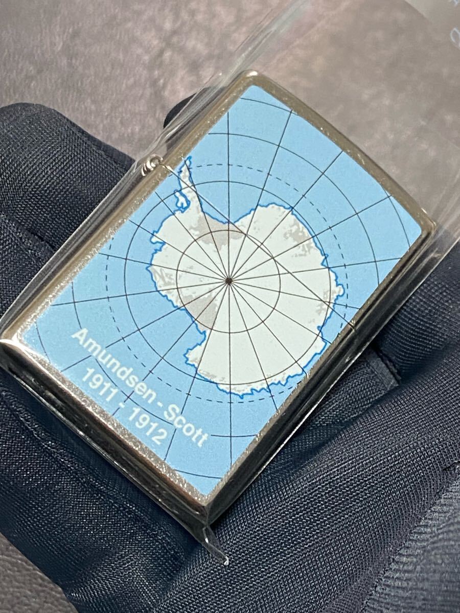 zippo Amundsen-Scott 1911-1912 シルバーダスト 特殊加工 希少モデル 2017年製 シルバーインナー 2017年製 拍卖