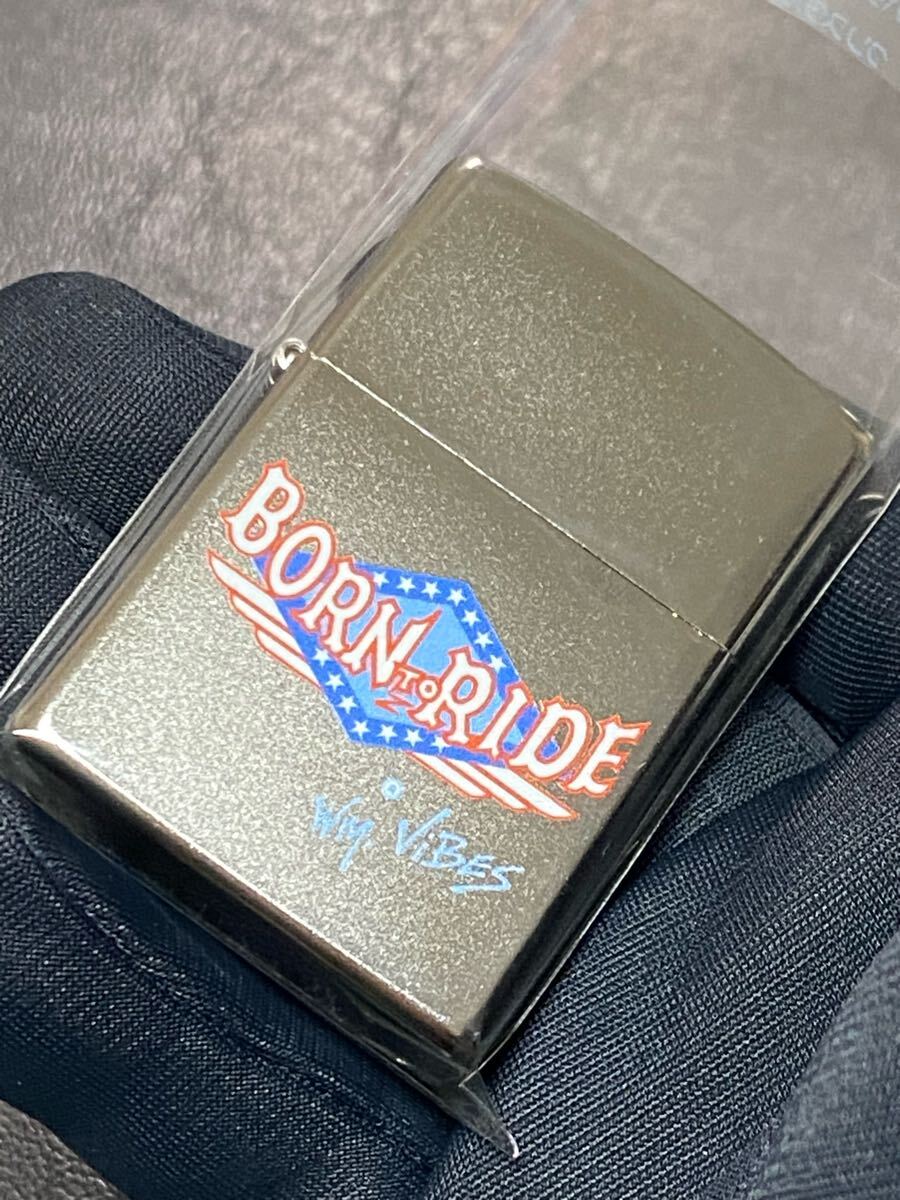 zippo BORN TO RIDE 前面加工 シルバー 希少モデル 2018年製 ② シルバーインナー 2018年製 拍卖