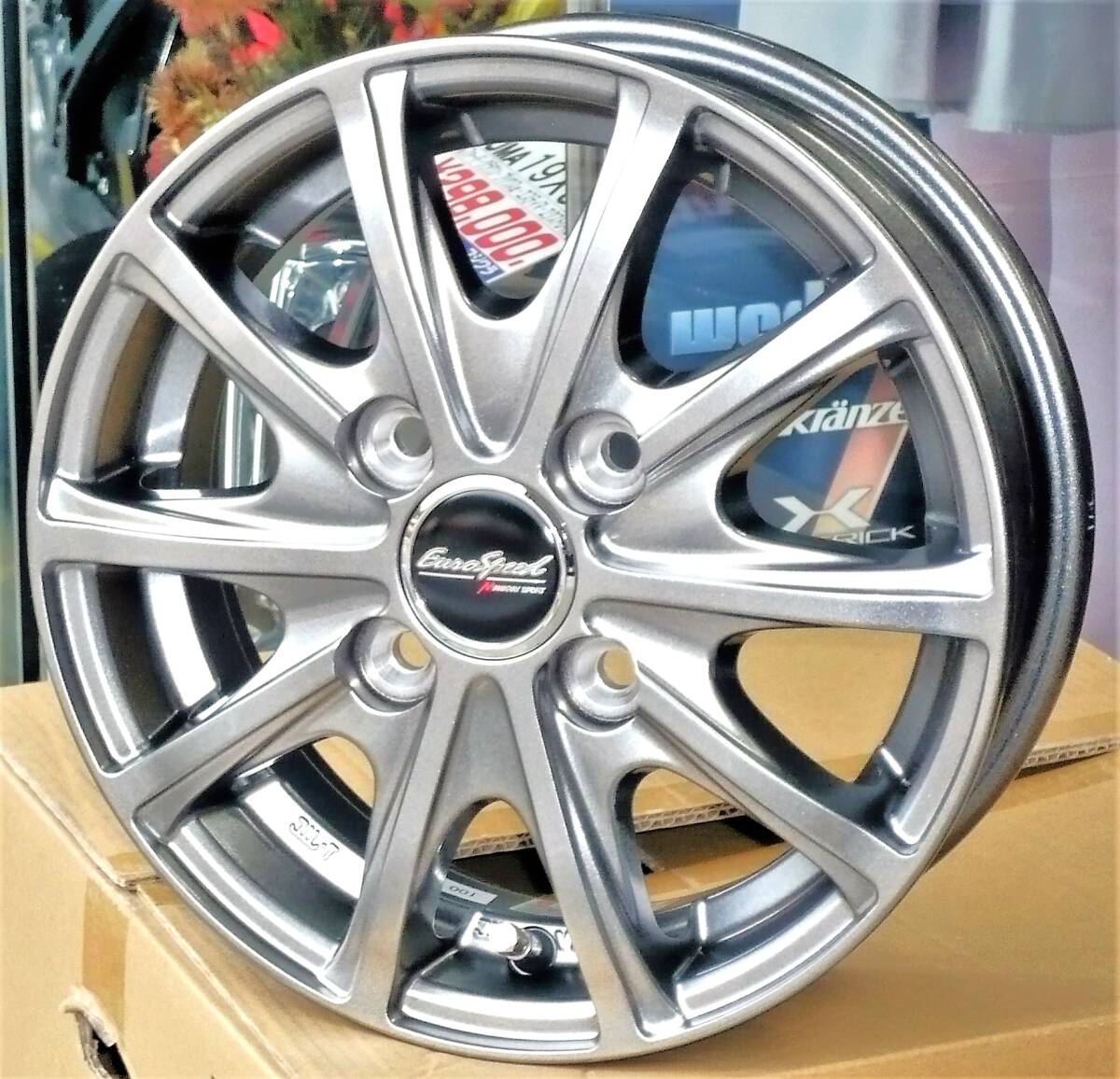 税込! U61V/U62V系 ミニキャブ バン、U61T/U62T系 ミニキャブトラック用 車検対応ホイール「ユーロスピードV25」新品1台分拍卖