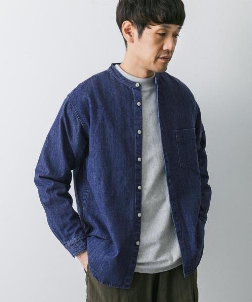 アーバンリサーチドアーズ デニムバンドカラーシャツ M拍卖
