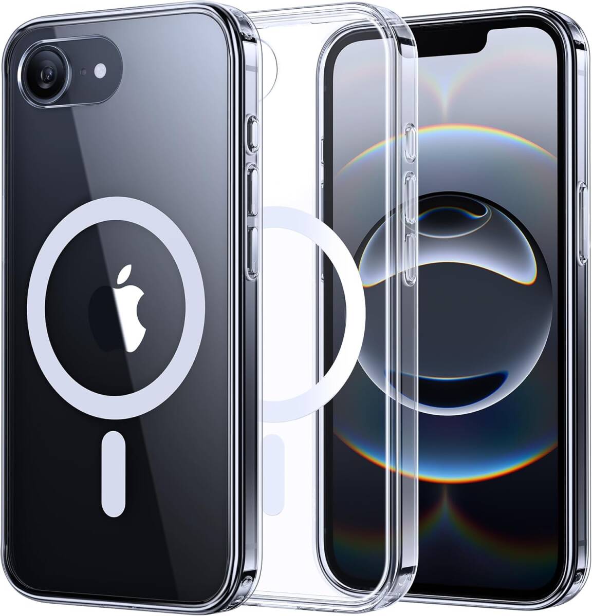 NIMASO iPhone 16e 用ケース MagSafe対応 クリア 黄変防止 耐衝撃 米軍MIL規格 傷つけ防止 超薄型 クリア(氷星シリーズ) NSC24L1580拍卖