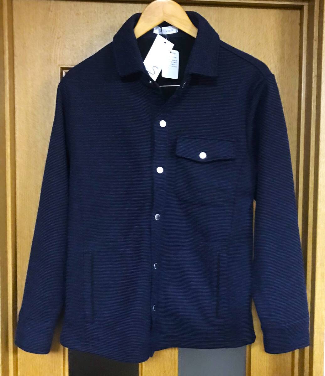 新品 タグ付き INTERMEZZO メンズMサイズ ジャケット フリース ネイビー~青拍卖