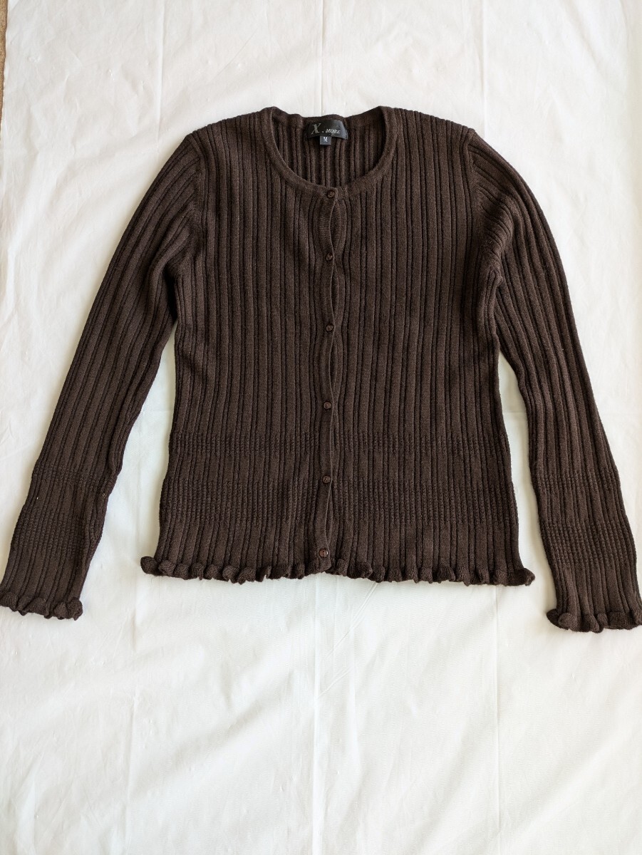 X−MORE カーディガン チャコールブラウン サイズM レディース拍卖