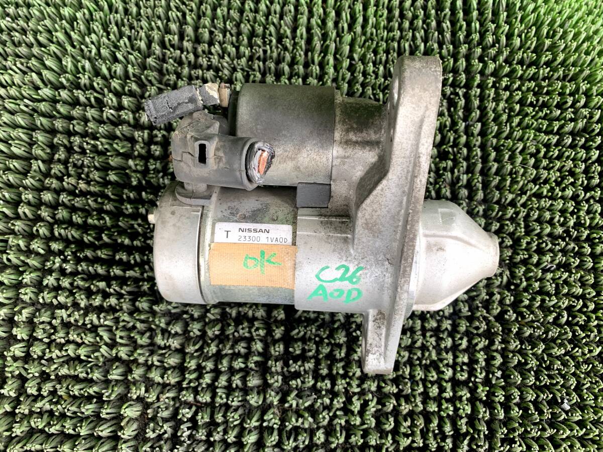 ●即決値段●動作OK●72195KM 日産 セレナ FC26 23300-1VA0Dセルモーター セルスターター エンジンスターター FNC26 HFC26 HC26 C26拍卖