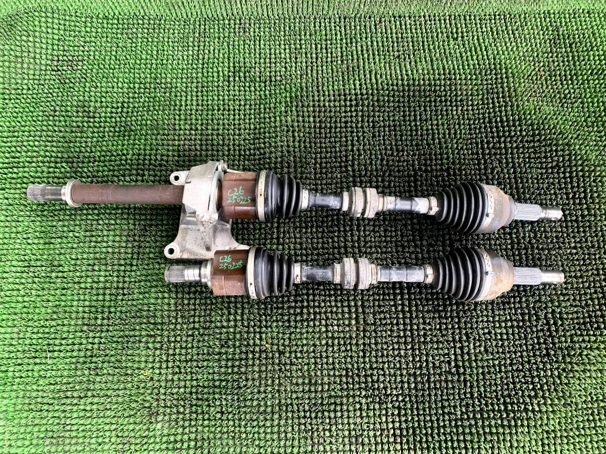 ●即決値段●ブーツ割れなし 異音なし●72195KM 日産 セレナ HFC26 FNC FNC26 C26 ハイウェイスター ドライブシャフト 左右拍卖