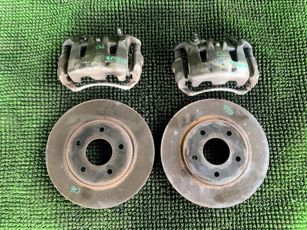 ●即決値段●72195KM日産 セレナ HFC26 FNC FNC26 C26 フロント ブレーキキャリパー 左右セットブレーキローター ローター 右 左 4点拍卖