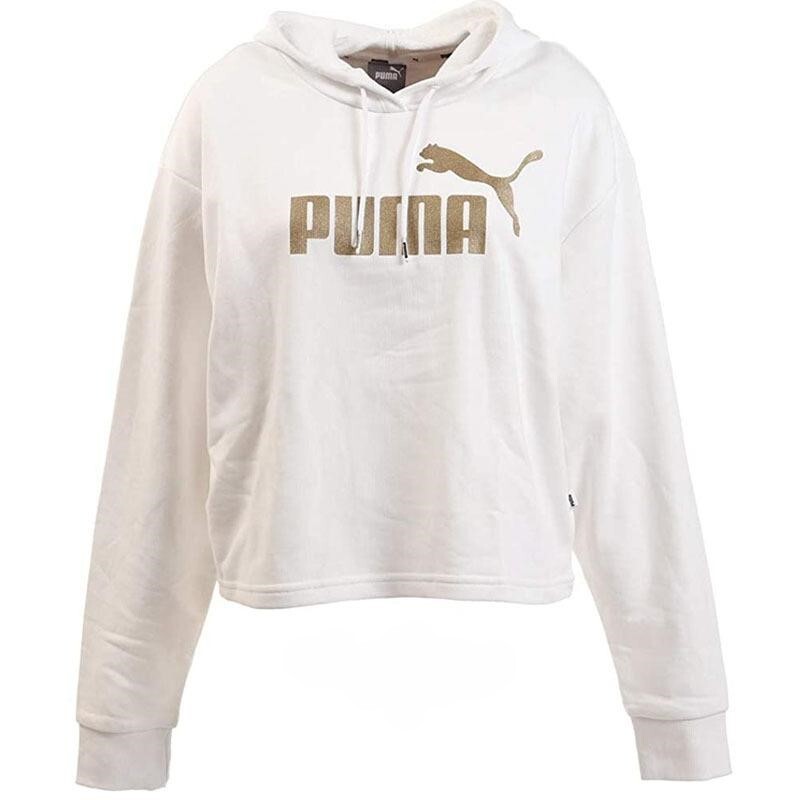 定価6,050円 新品 プーマ スウェットパーカー 582872 ホワイト×ゴールド レディースL 拍卖