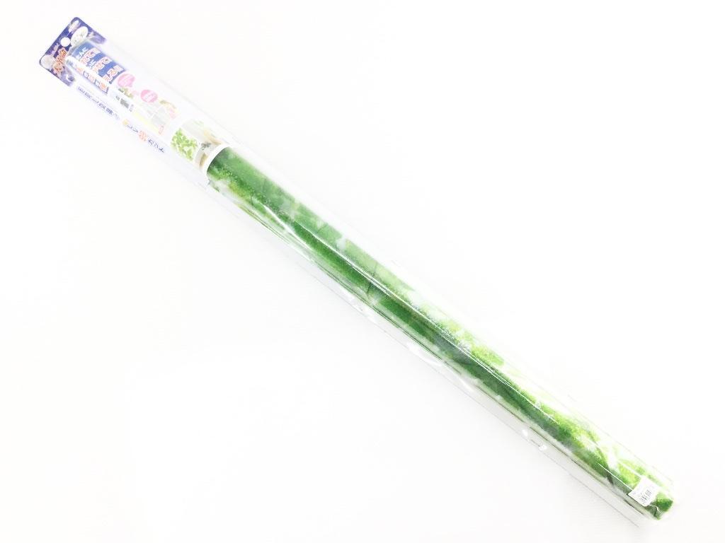 窓飾りシート UVカット 粘着剤不使用 明和グラビア GE9235CP 92×90cm グリーン拍卖