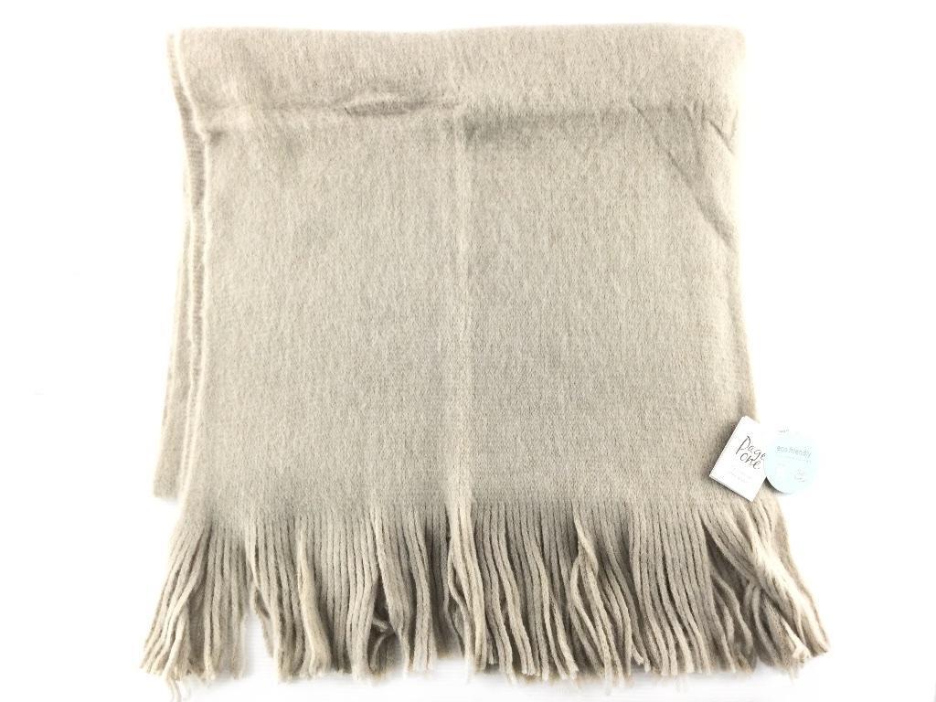 もっちりストール ミンクタッチ PAGE ONE ページワン 色々な巻き方 幅 50x175cm ベージュ 冬拍卖