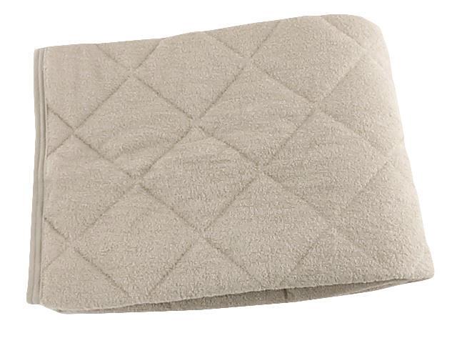 敷パッド 綿100% タオル地 パイル 4人用 幅240x205cm グレージュ拍卖