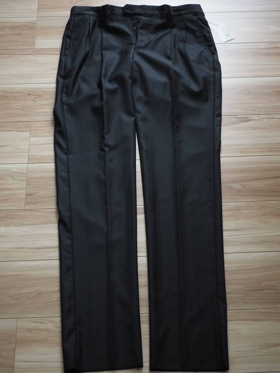【nano universe】未使用 ナノ ユニバース スラックス ズボン ストライプ ツータックパンツ サイズ50 ロロ・ピアーナ SATO TAILOR拍卖