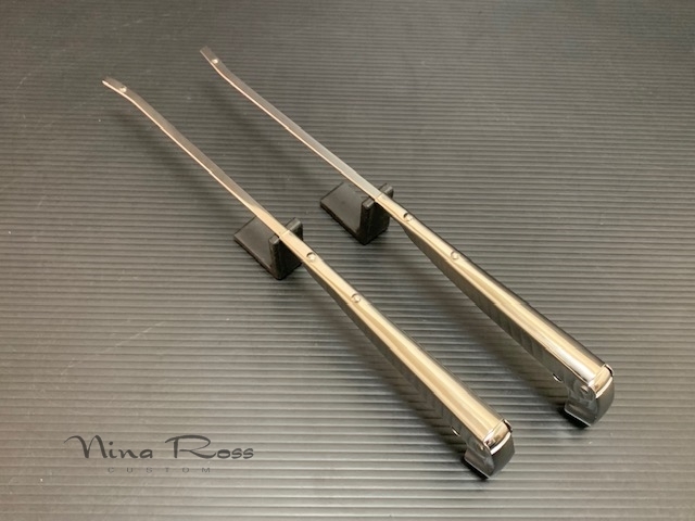 59 60 1959 1960 シボレー インパラ ワイパーアーム 左右1台分 新品 ステンレスポリッシュ ビスケイン ベルエア拍卖