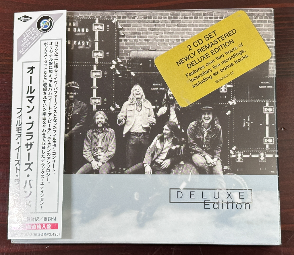 帯 スリップケース付 国内仕様 オールマン・ブラザーズ・バンド フィルモア・イースト・ライヴ+6 2CD デラックス・エディション拍卖
