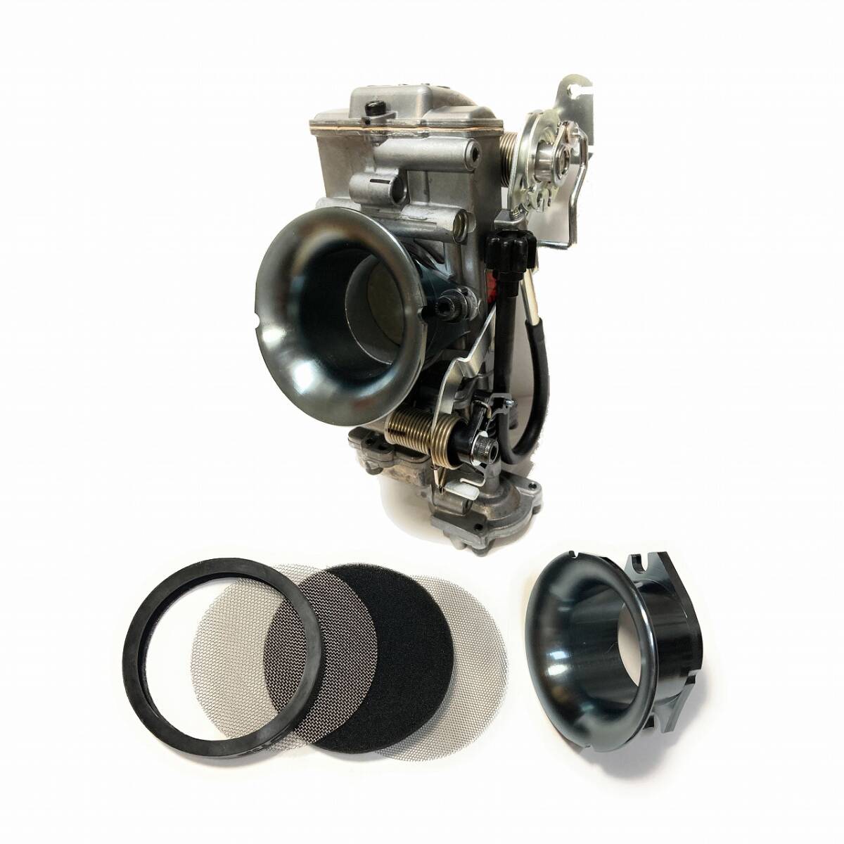 ケイヒン FCR ラージボディ用 ファンネル FCR35 FCR37 FCR39 FCR41 エアクリーナー フィルター SR400 XJR1300 ZRX1200 GPz900R ゼファー750拍卖