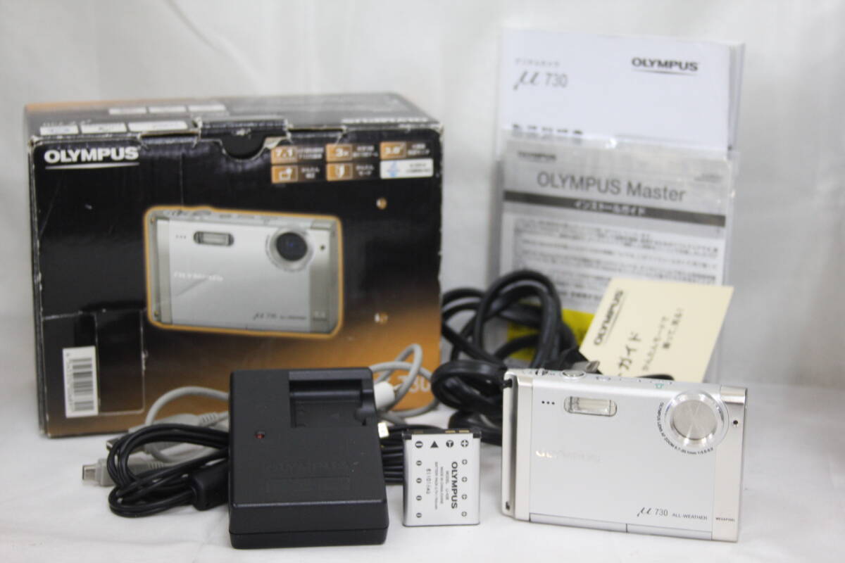 【返品保証】 【元箱付き】オリンパス Olympus μ 730 3.0x バッテリー チャージャー付き コンパクトデジタルカメラ M3222拍卖