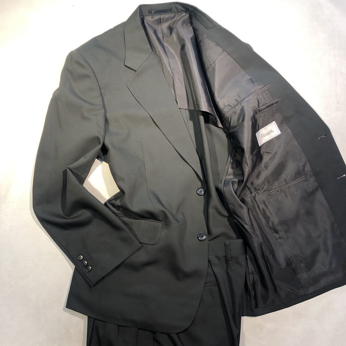 新品【サイズAB6 L★特売スーツ】2Bシングルスーツ グレー系 背抜き センターベンツ 2タック 激安スーツ 背広 メンズセットアップ ウール拍卖