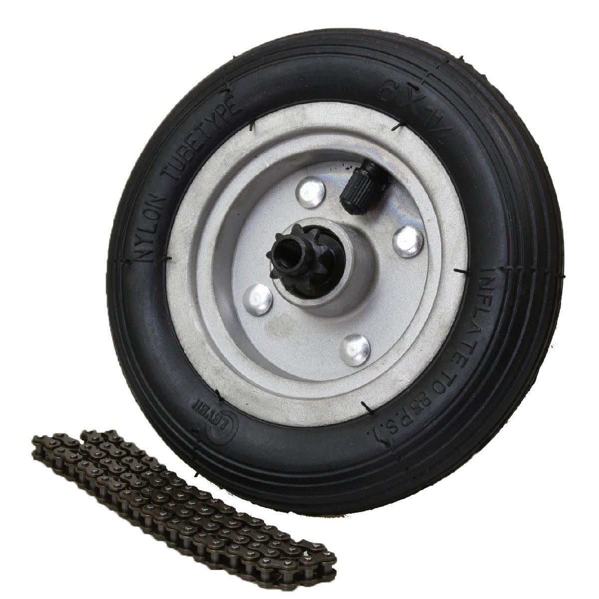 6インチノーパンクタイヤ・アクスルギア・ロングチェーン A-bike6インチ専用(エーバイク・エーバイクプラス・エーバイクネオ用)拍卖