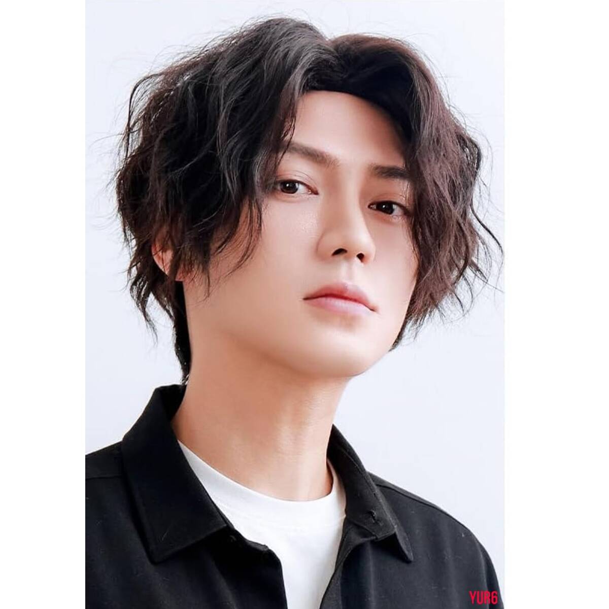 ウェーブ 前分け メンズ ウィッグ フルウィッグ かつら 耐熱ファイバー 人工頭皮 I型つむじ 自然 普段使い イベント ナチュラルブラック拍卖