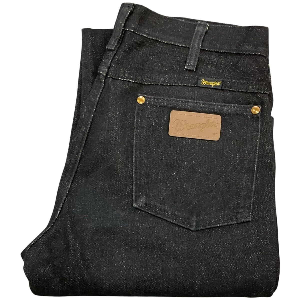 90s USA製 Wrangler デニムパンツ 32×30 ブラック 先染め ジーンズ デニム ジーパン Gパン ストレート ラングラー ヴィンテージ拍卖