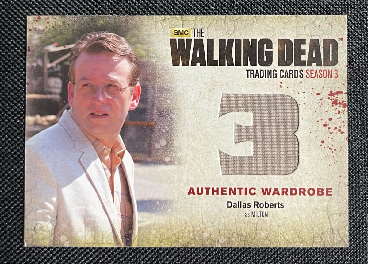 CRYPTOZOIC The Walking DEAD SEASON3 Trading Card DALLAS ROBERTS as MILTON AUTHENTIC WARDRORD ダラス・ロバーツ 実使用衣装カード拍卖