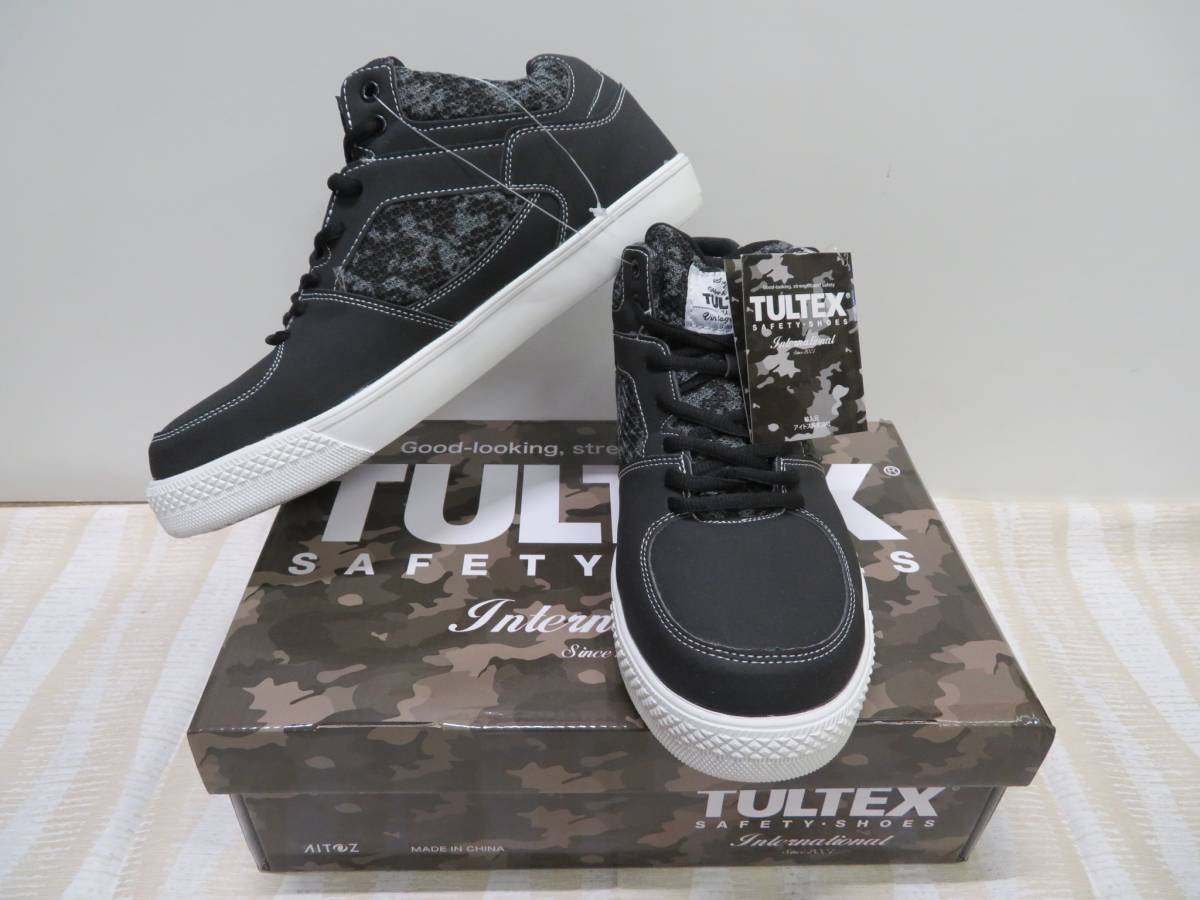 アイトス TULTEX鋼先芯入安全靴 AZ-51650【010ブラック・24.0cm】カモフラメッシュ使用の品、即決2980円★拍卖