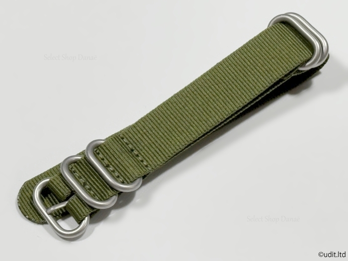 ラグ幅20mm 腕時計 NATOベルト リング ストラップ グリーン ナイロン バンド拍卖