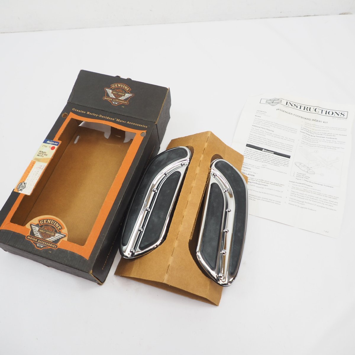 ハーレー純正opアイアン サイド フットボード パッセンジャー 52312-07 ステップボード M8ソフテイル TCソフテイル TCツーリング拍卖