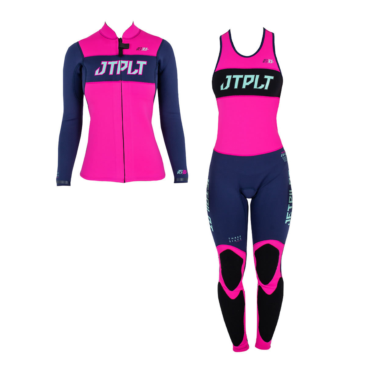 在庫処分 JETPILOT レディス用 ウエットスーツ ジャケット&ジョン2ピース ピンク Mサイズ JA21251PK-10拍卖