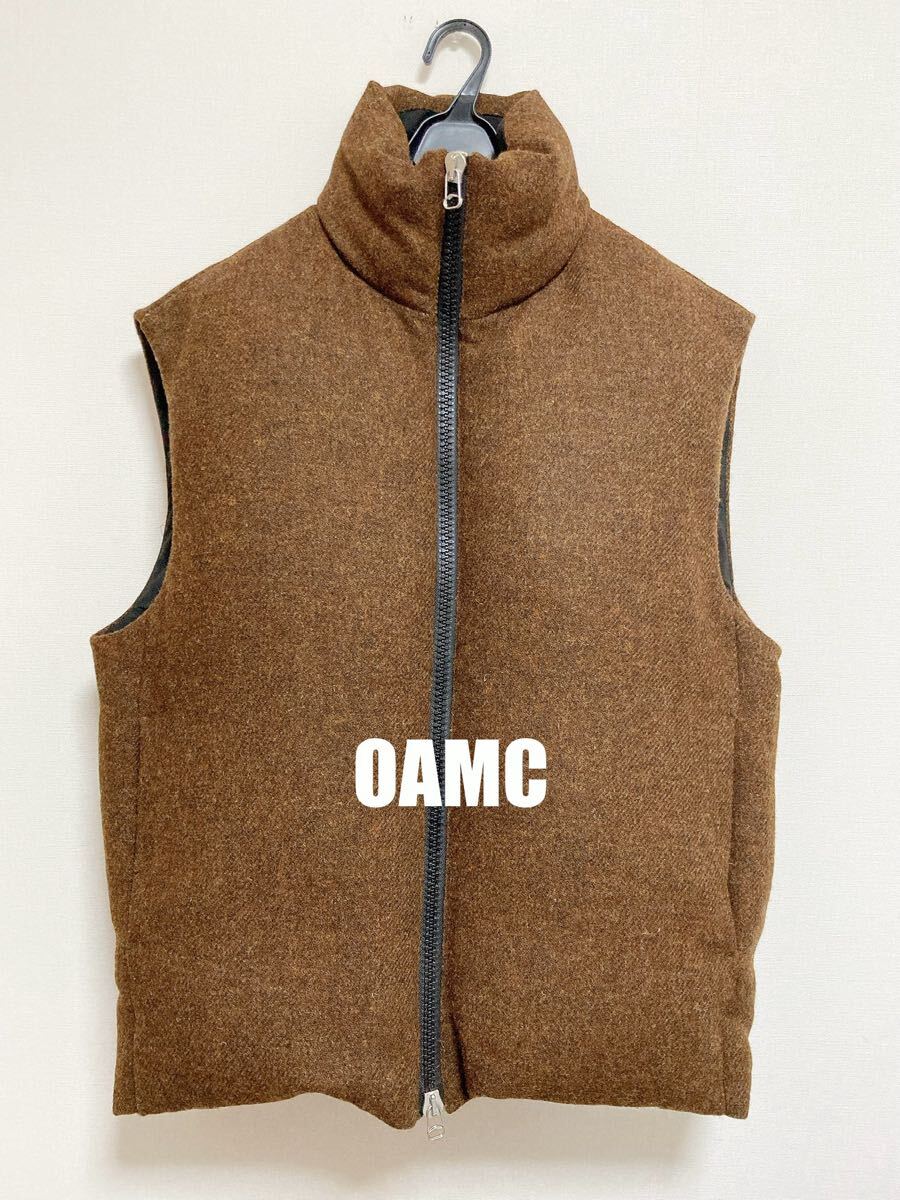 新品OAMCオーエーエムシーボリュームダウンベストダウンジャケットブルゾンハリスツイードHARRISTWEED拍卖