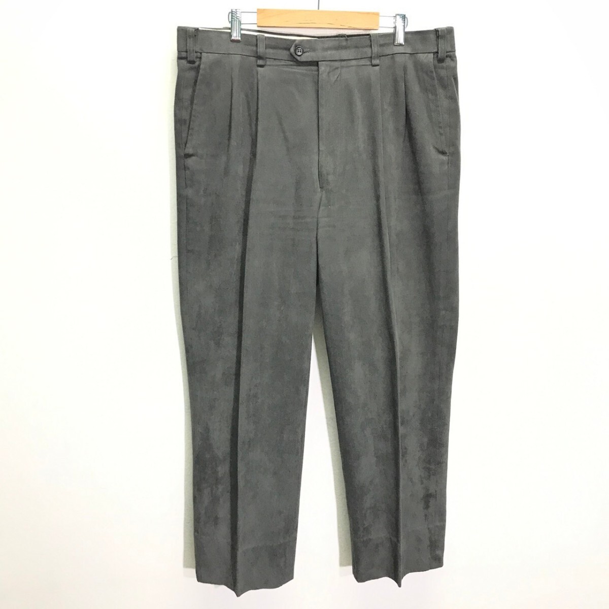 ゴルフにおすすめ◎【TommyArmour】トミーアーマー スラックス パンツ ツータック ワイドシルエット ミドルエイジ グレー 91 /Y25720ii拍卖