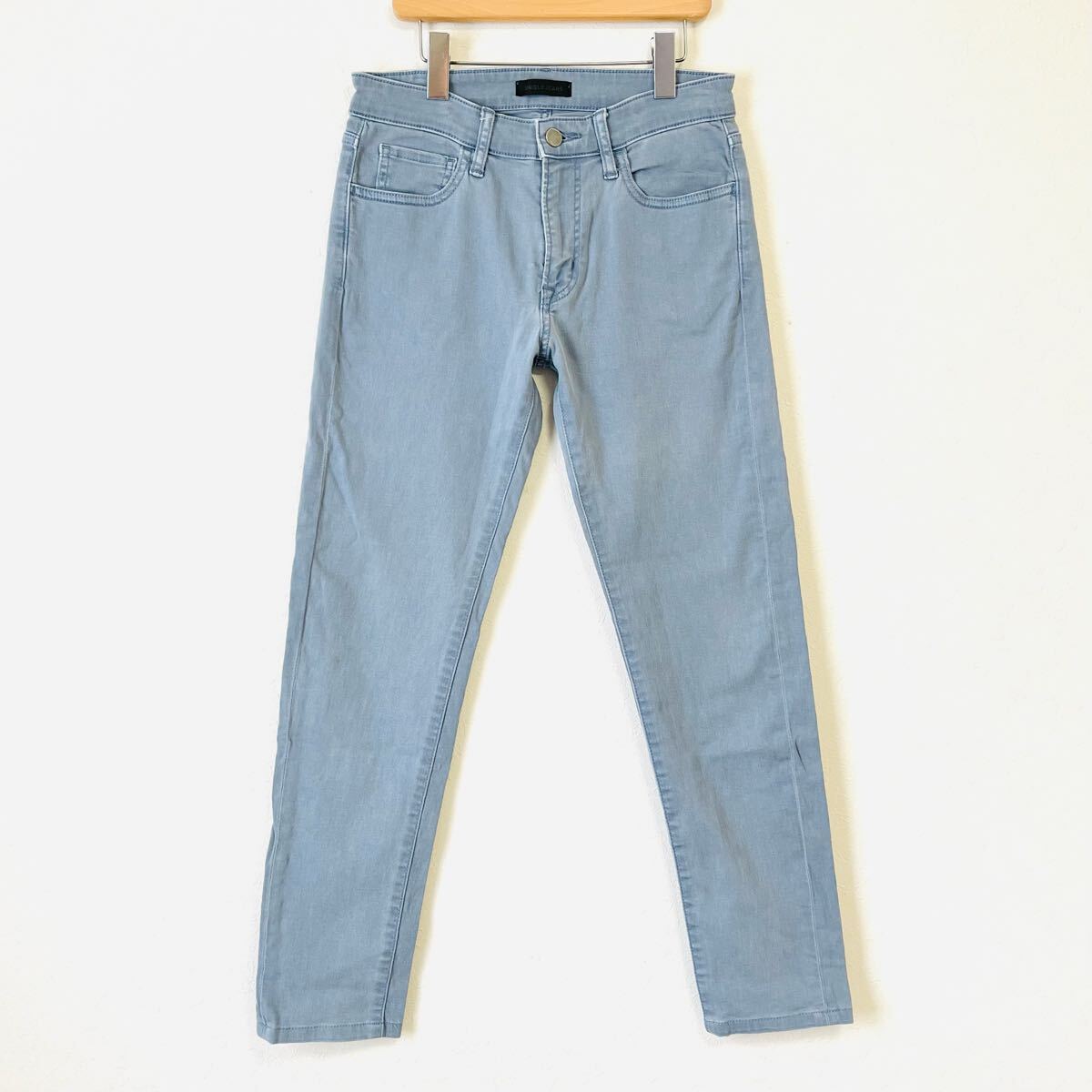 動きやすい!定番【UNIQLO JEANS】ユニクロ ジーンズ スキニー テーパード カラー デニム パンツ ボトムス ストレッチ ブルー W28/Y25947mm拍卖