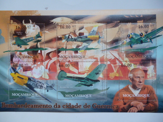 モザンビーク切手『第二次世界大戦』(ゲルニカ)A ナチス ヒトラー ピカソ拍卖